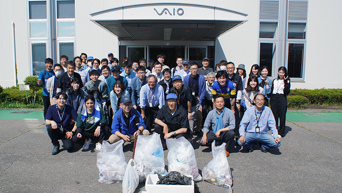 安曇野市豊科地区一斉清掃